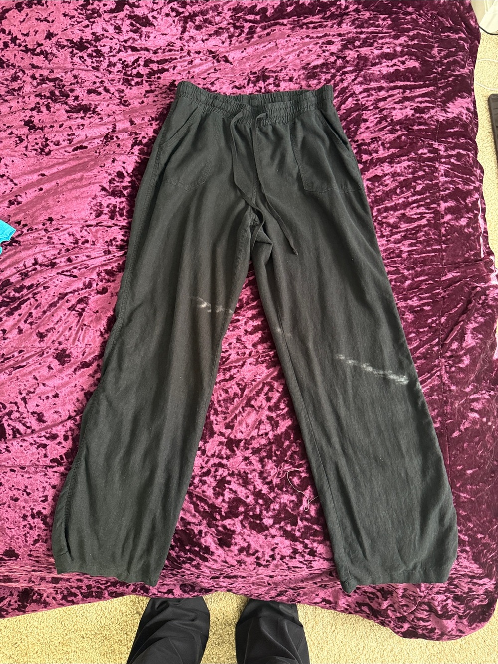 Cato Black Linen Pants
